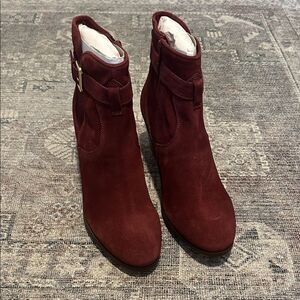 Diba Rich Burgundy Sleek Ankle Booties